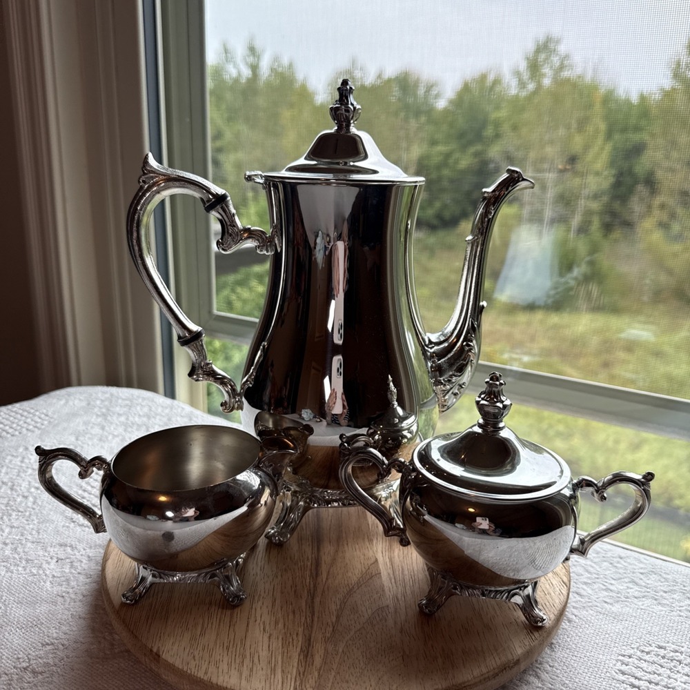 Vintage International Silver Company 3 Piece Coffee/Tea Set Made in USA (read)